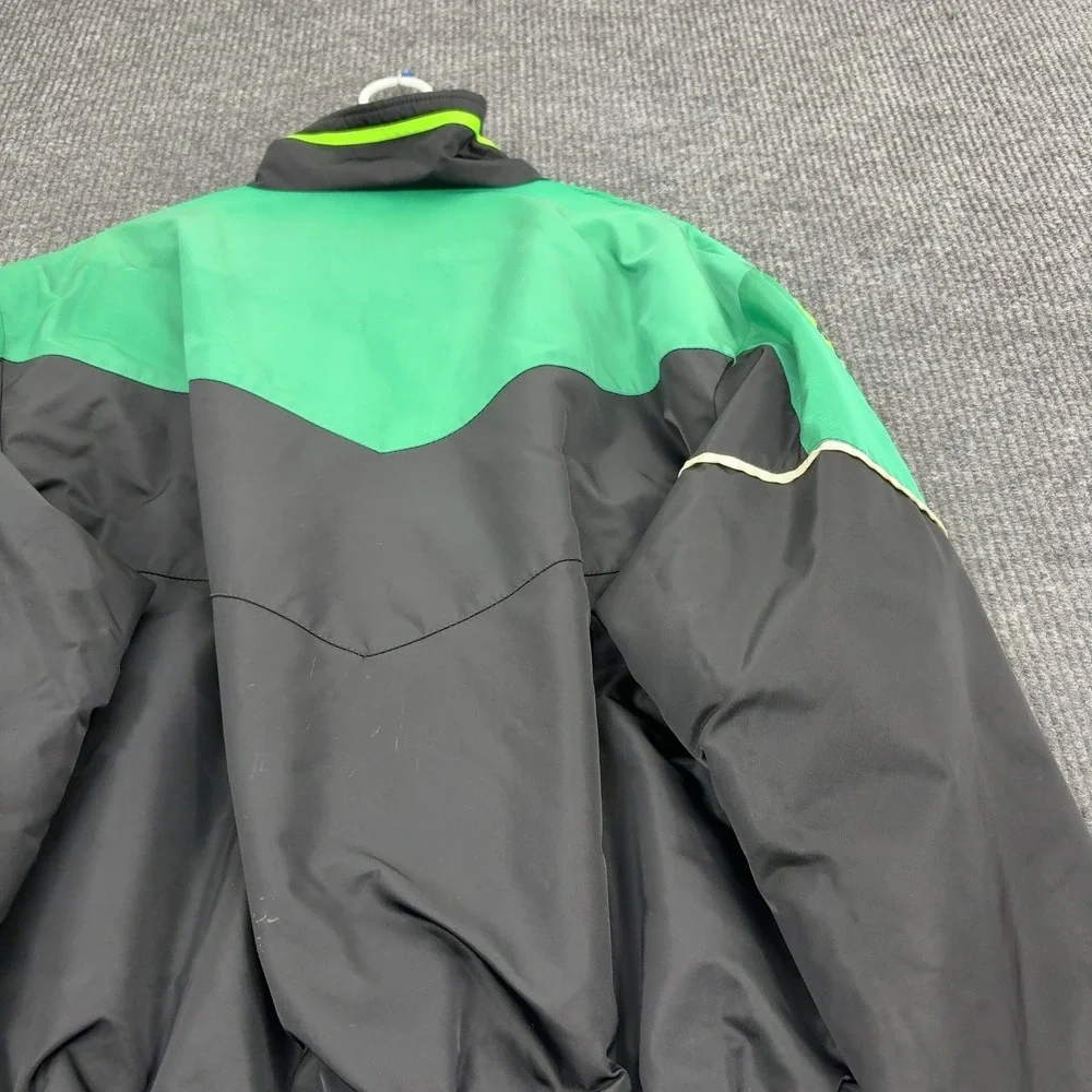 Vintage Arctic Cat Jacket Mens L Black Green Thinsulate Mock Neck Snowmobile Ski